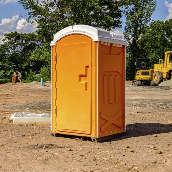 how often are the porta potties cleaned and serviced during a rental period in Hayes MI